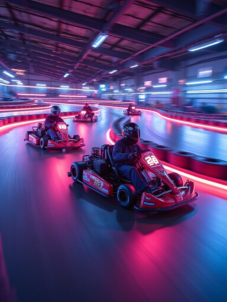 adrenaline pumping indoor go kart racing adventure