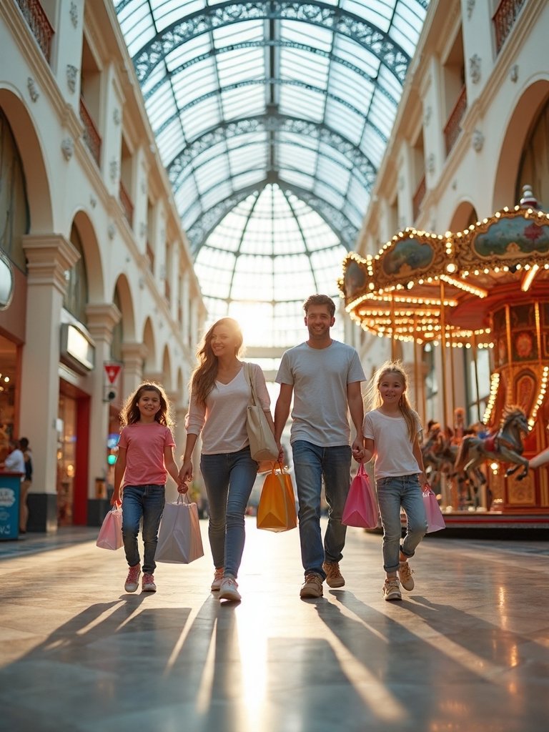 expansive shopping and entertainment hub