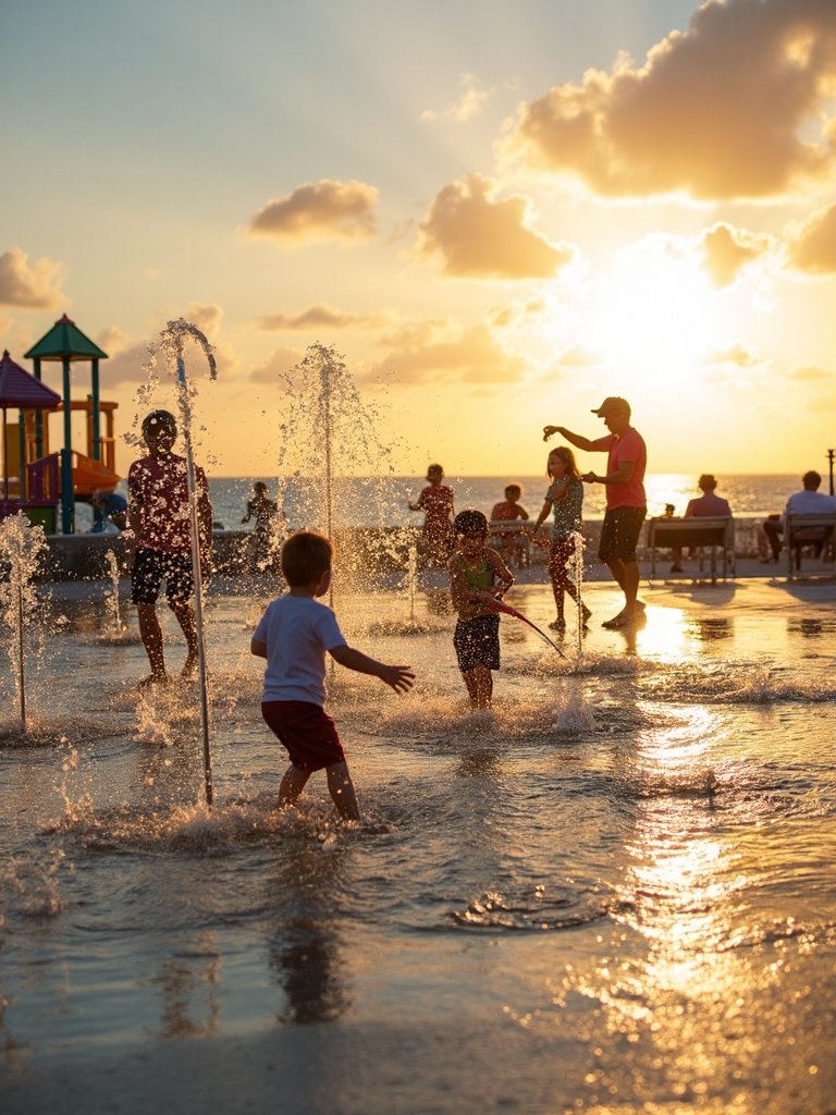 family friendly interactive waterfront destination