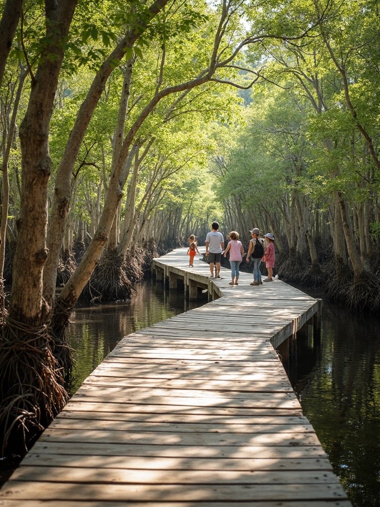 immersive nature oasis with diverse wildlife