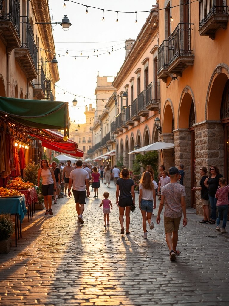 lively european marketplace adventure