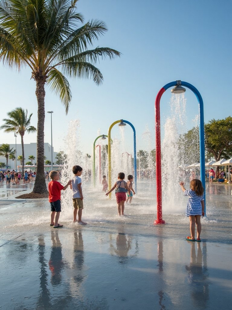 splash pad family friendly charnow park hollywood beach
