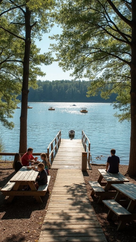 peaceful lakeside recreation for the family