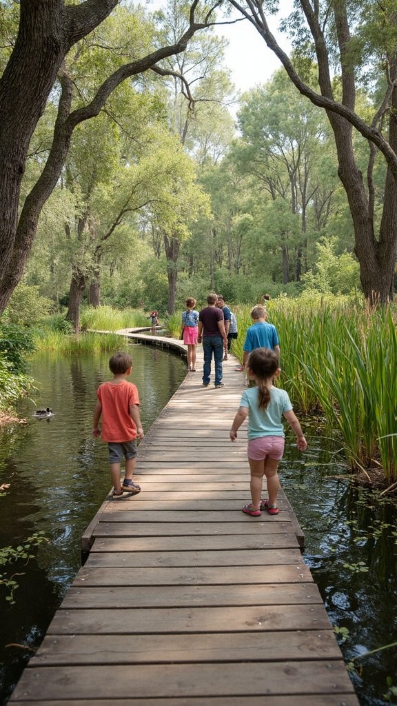 peaceful wilderness with interactive nature exploration