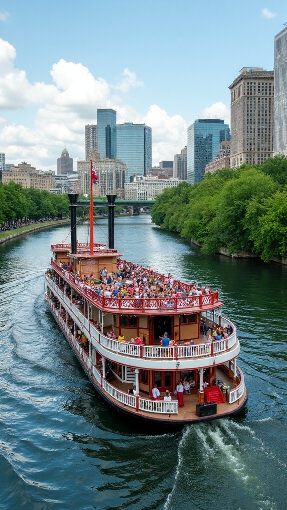 scenic riverside family relaxation cruise