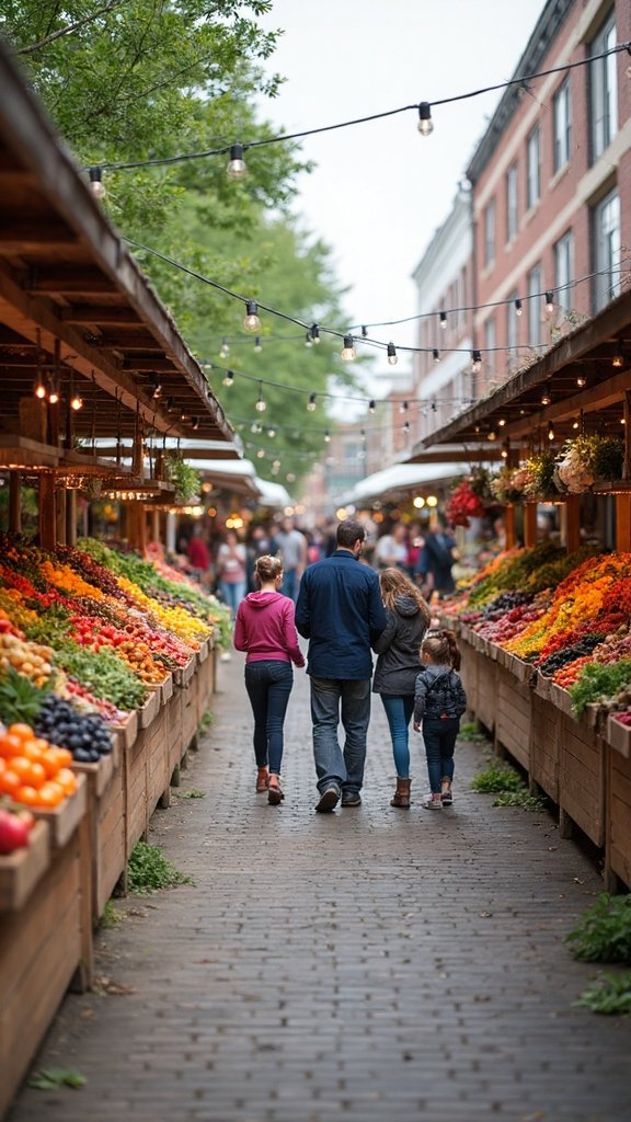 vibrant local market experience for families