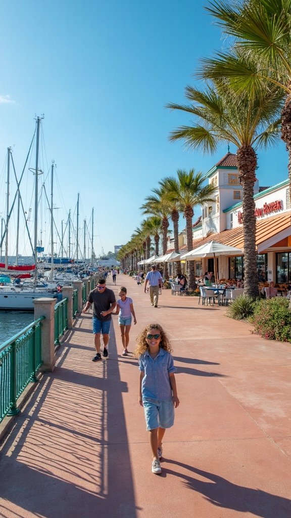 vibrant waterfront shopping and entertainment